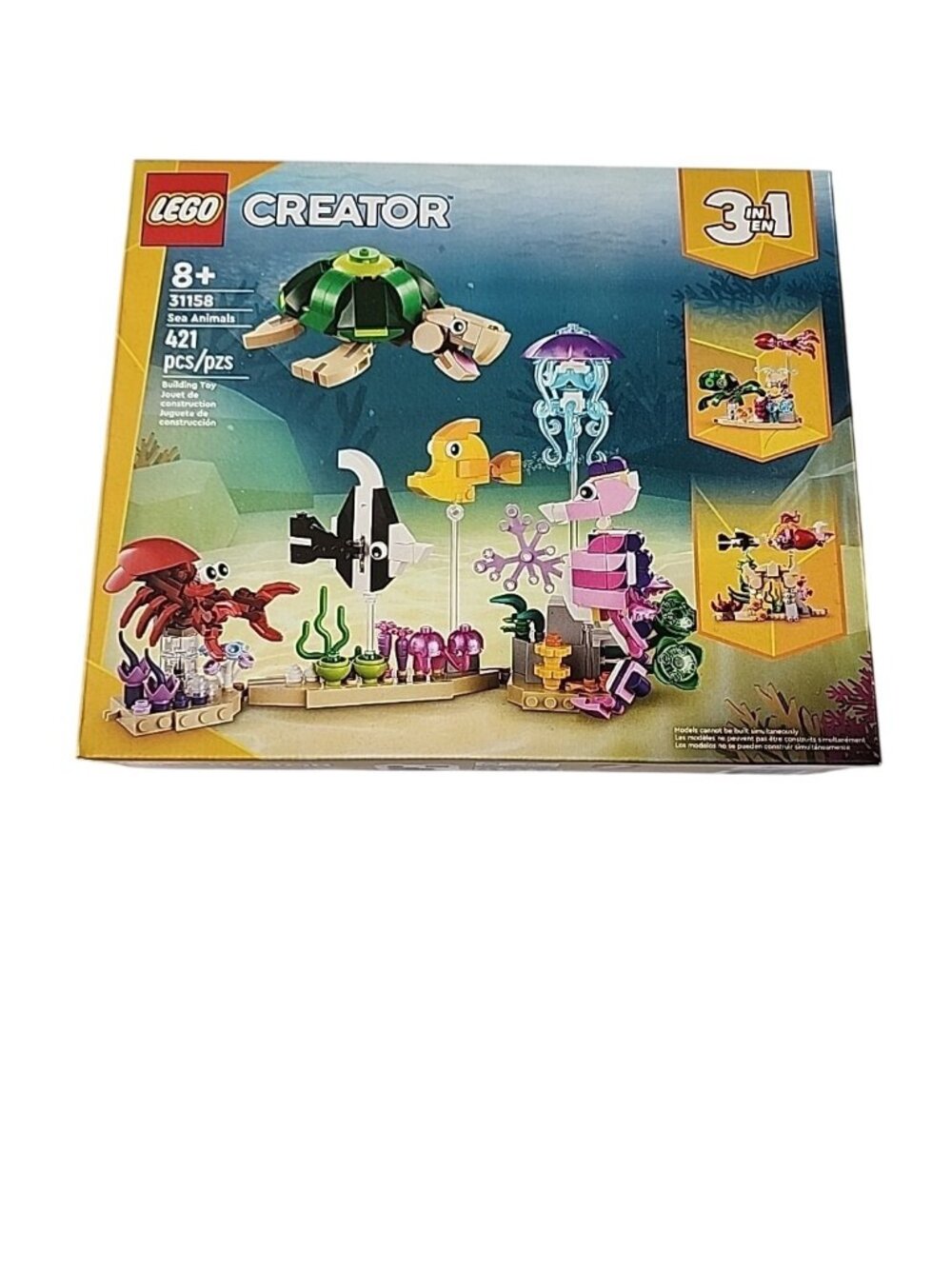 LEGO CREATOR: Sea Animals (31158) Turtle Fish Crab Octopus 3-in-1